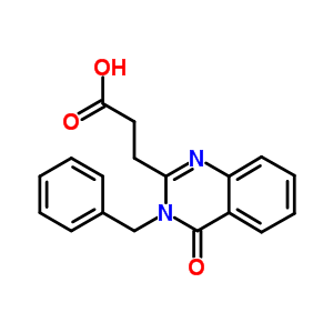 3,4-二氫-4-氧代-3-(苯基甲基)-2-喹唑啉丙酸結(jié)構(gòu)式_84312-88-9結(jié)構(gòu)式