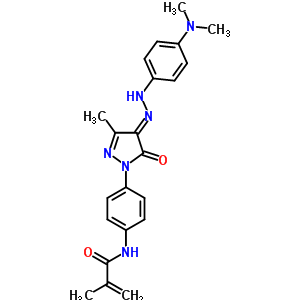 N-[4-[(4Z)-4-[(4-二甲基氨基苯基)肼基]-3-甲基-5-氧代-吡唑-1-基]苯基]-2-甲基-2-丙烯酰胺結(jié)構(gòu)式_84618-98-4結(jié)構(gòu)式