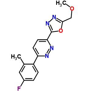 Pyridazine,3-(4-fluoro-2-methylphenyl)-6-[5-(methoxymethyl)-1,3,4-oxadiazol-2-yl]- Structure,848953-34-4Structure