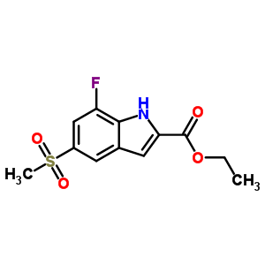 Ethyl 7-fluoro-5-(methylsulfonyl)-1h-indole-2-carboxylate Structure,849035-83-2Structure