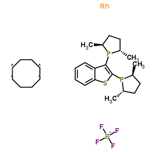 (S,S,S,S)-2,3-雙(2,5-二甲基-磷烷基)苯并[B]噻吩環(huán)辛二烯四氟硼酸銠(I)絡(luò)合物結(jié)構(gòu)式_849920-73-6結(jié)構(gòu)式