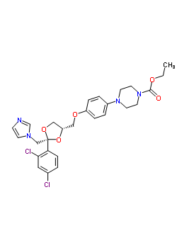 Ethyl 4-[4-[[(2r,4s)-2-(2,4-dichlorophenyl)-2-(imidazol-1-ylmethyl)-1,3-dioxolan Structure,85058-43-1Structure