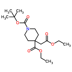 4-(2-乙氧基-2-氧代乙基)-1,4-哌啶二羧酸1-(1,1-二甲基乙基)4-乙酯結(jié)構(gòu)式_867009-56-1結(jié)構(gòu)式