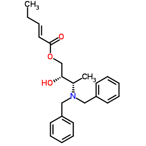 (2S,3s)-3-(dibenzylamino)-2-hydroxybutyl (2e)-2-pentenoate Structure,871948-97-9Structure