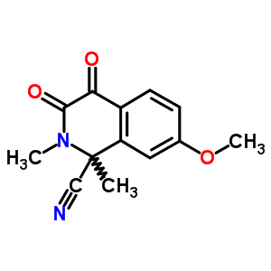 7-Methoxy-1,2-dimethyl-3,4-dioxo-isoquinoline-1-carbonitrile Structure,87486-29-1Structure