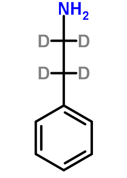 2-苯乙胺-D4結(jié)構(gòu)式_87620-08-4結(jié)構(gòu)式