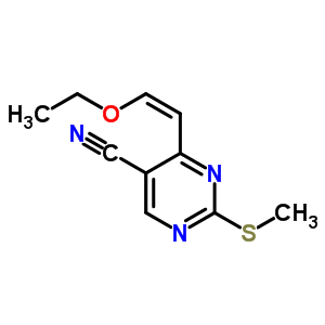 4-[(1Z)-2-乙氧基乙烯]-2-(甲基硫代)-5-嘧啶甲腈結(jié)構(gòu)式_878804-79-6結(jié)構(gòu)式