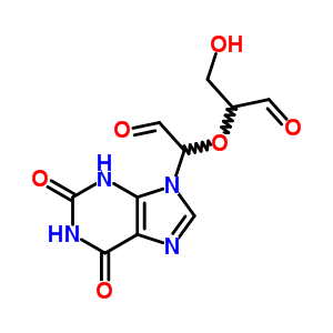 2-[1-(2,6-Dioxo-3h-purin-9-yl)-2-oxo-ethoxy]-3-hydroxy-propanal Structure,88010-99-5Structure