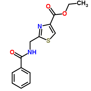 4-Thiazolecarboxylicacid, 2-[(benzoylamino)methyl]-, ethyl ester Structure,88219-00-5Structure