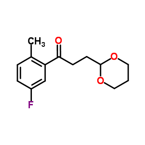 3-(1,3-Dioxan-2-yl)-5-fluoro-2-methylpropiophenone Structure,884504-39-6Structure