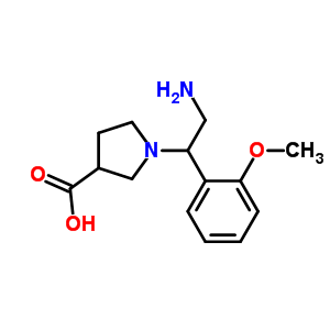 1-[2-aMino-1-(2-methoxy-phenyl)-ethyl]-pyrrolidine-3-carboxylic acid Structure,886363-84-4Structure