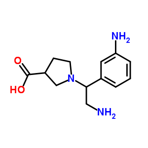 1-[2-aMino-1-(3-amino-phenyl)-ethyl]-pyrrolidine-3-carboxylic acid Structure,886363-95-7Structure