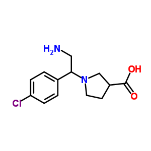 1-[2-aMino-1-(4-chloro-phenyl)-ethyl]-pyrrolidine-3-carboxylic acid Structure,886364-00-7Structure