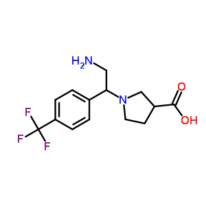 1-[2-aMino-1-(4-trifluoromethyl-phenyl)-ethyl]-pyrrolidine-3-carboxylic acid Structure,886364-10-9Structure