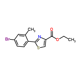 2-(4-Bromo-2-methylphenyl)-4-thiazolecarboxylic acid ethyl ester Structure,886368-25-8Structure