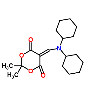 5-[(Dicyclohexylamino)methylidene]-2,2-dimethyl-1,3-dioxane-4,6-dione Structure,89044-57-5Structure