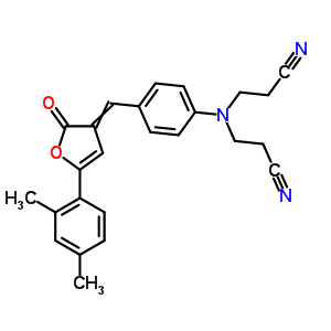 3-[2-Cyanoethyl-[4-[[5-(2,4-dimethylphenyl)-2-oxo-3-furylidene]methyl]phenyl]amino]propanenitrile Structure,89080-22-8Structure