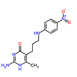 4(3H)-pyrimidinone,2-amino-6-methyl-5-[3-[(4-nitrophenyl)amino]propyl]- Structure,899-86-5Structure