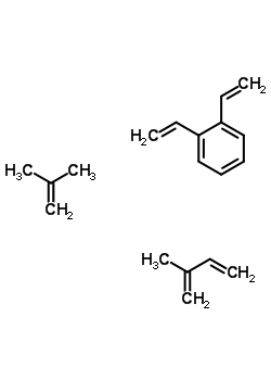 Benzene, diethenyl-, polymer with 2-methyl-1,3-butadiene and 2-methyl-1-propene Structure,9060-33-7Structure