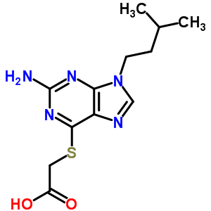 2-[2-Amino-9-(3-methylbutyl)purin-6-yl]sulfanylacetic acid Structure,91647-48-2Structure