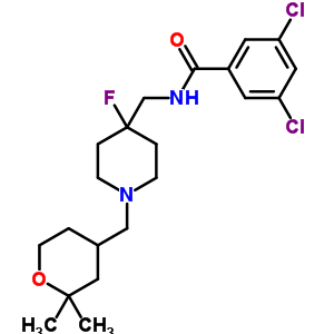 3,5-Dichloro-N-[[4-fluoro-1-[(tetrahydro-2,2-dimethyl-2H-pyran-4-yl)methyl]-4-piperidinyl]methyl]Benzamide Structure,918430-49-6Structure