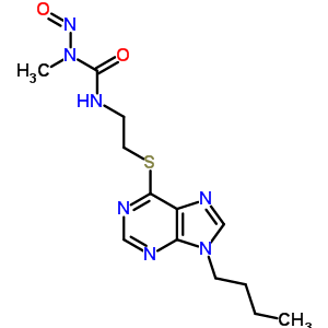 n-[2-[(9-丁基-9h-嘌呤-6-基)硫代]乙基]-n-甲基-n-亞硝基-脲結構式_91881-61-7結構式