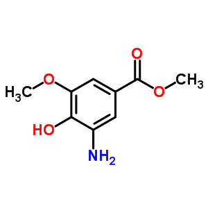 Methyl 3-amino-4-hydroxy-5-methoxybenzenecarboxylate Structure,92643-72-6Structure