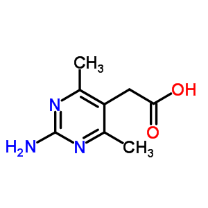 (2-Amino-4,6-dimethyl-pyrimidin-5-yl)-acetic acid Structure,933687-60-6Structure