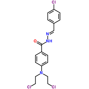 4-[Bis(2-chloroethyl)amino]-n-[(4-chlorophenyl)methylideneamino]benzamide Structure,93881-93-7Structure